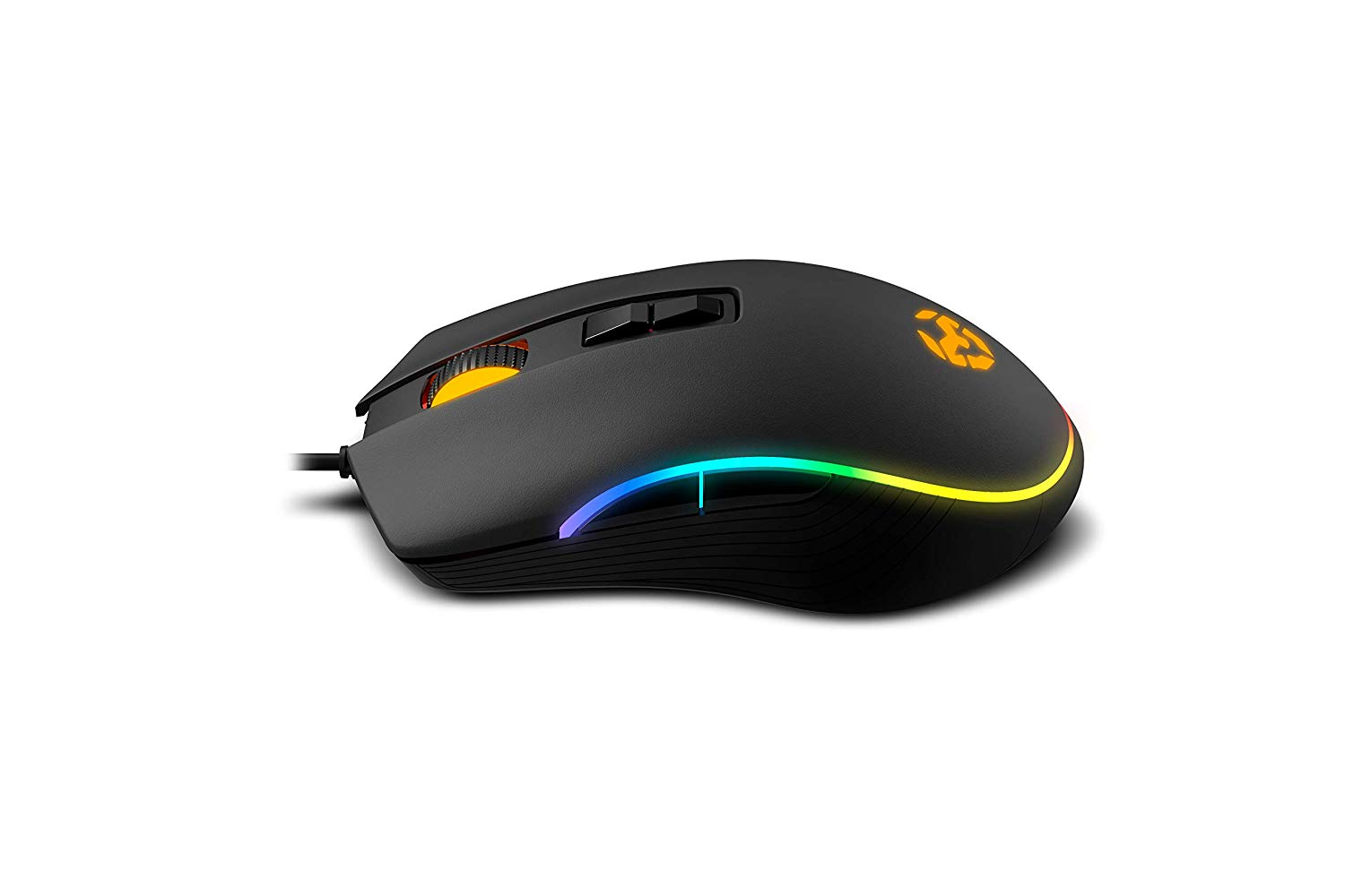 Ratón gaming - Krom KANE - RGB Óptico, 4000 DPI, Negro