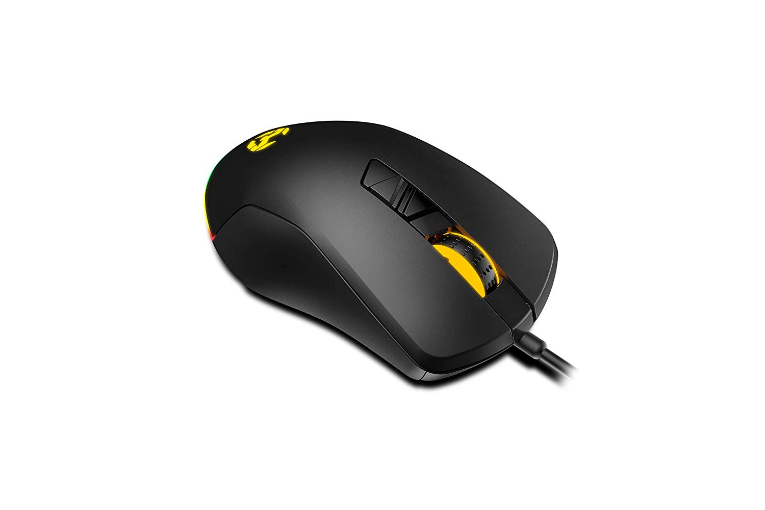 Ratón gaming - Krom KAMMO MMO Modular, 5000 DPI, RGB, Negro