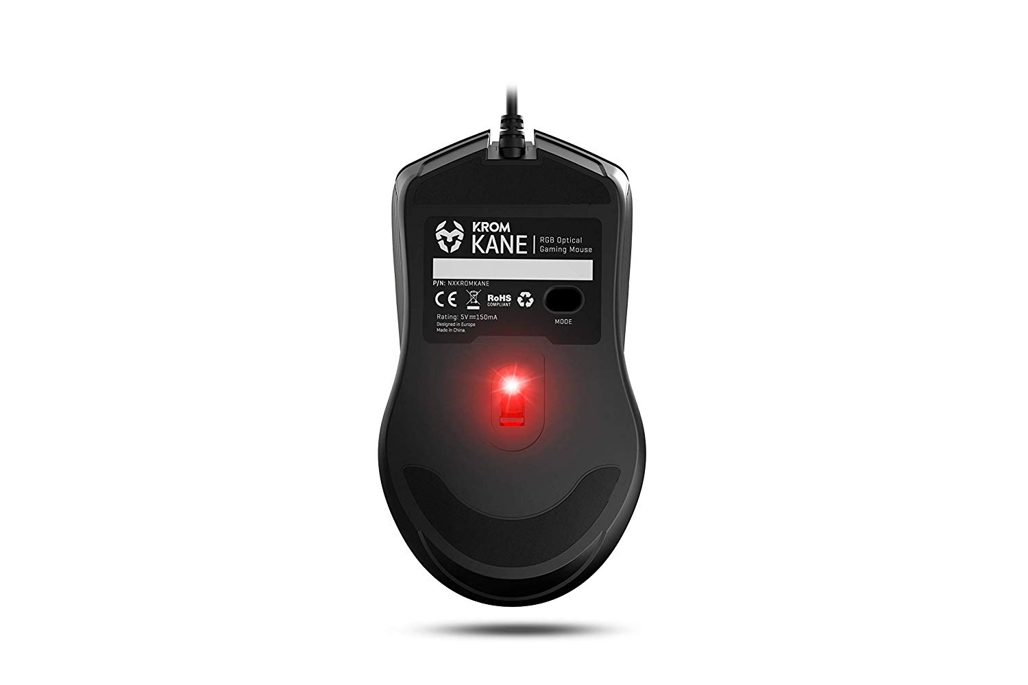 Ratón gaming - Krom KANE - RGB Óptico, 4000 DPI, Negro