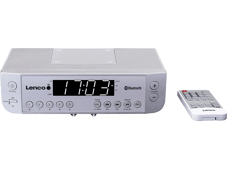 LENCO Keukenradio FM Bluetooth Zilver (KCR-100SI)