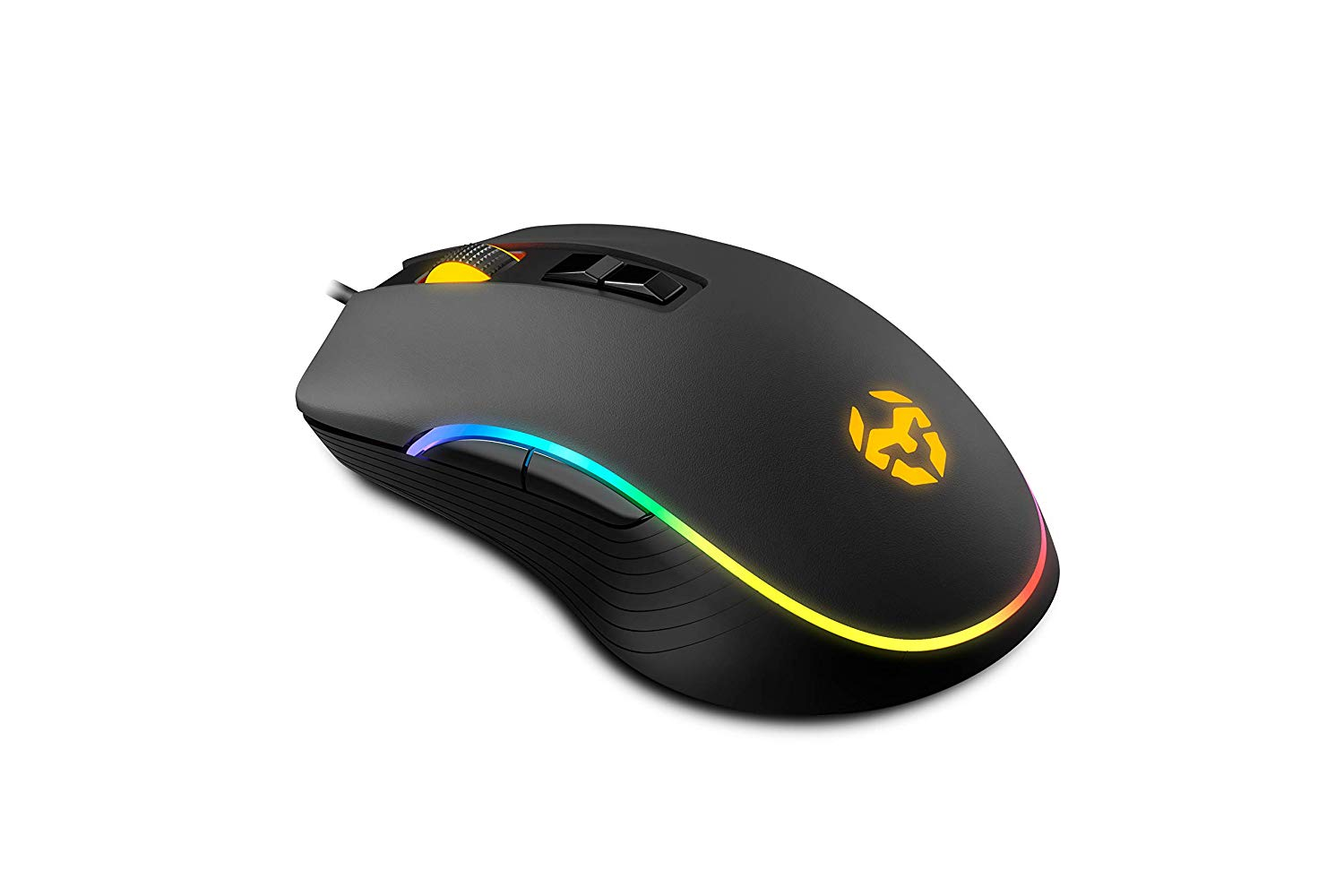 Ratón gaming - Krom KANE - RGB Óptico, 4000 DPI, Negro