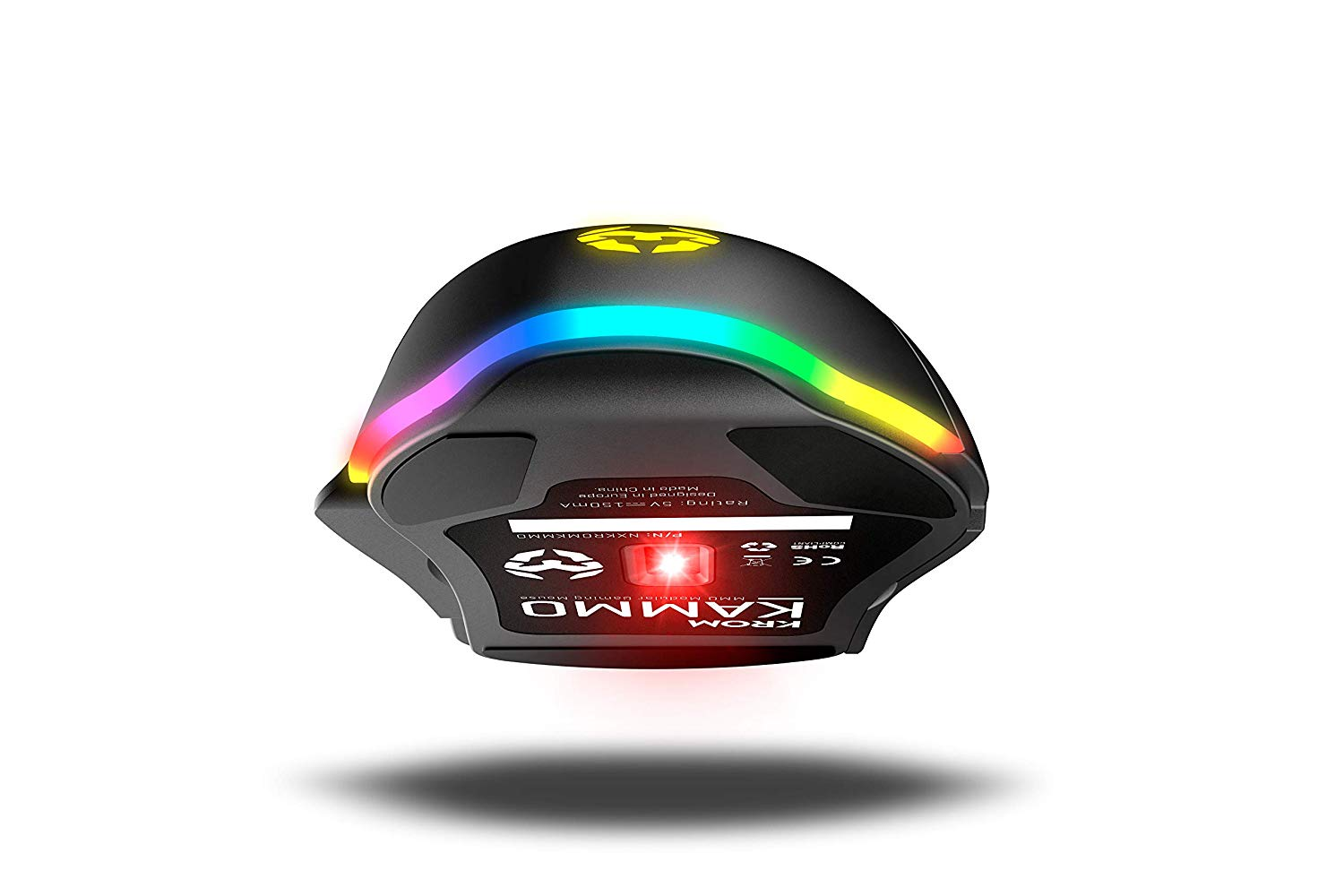 Ratón gaming - Krom KAMMO MMO Modular, 5000 DPI, RGB, Negro