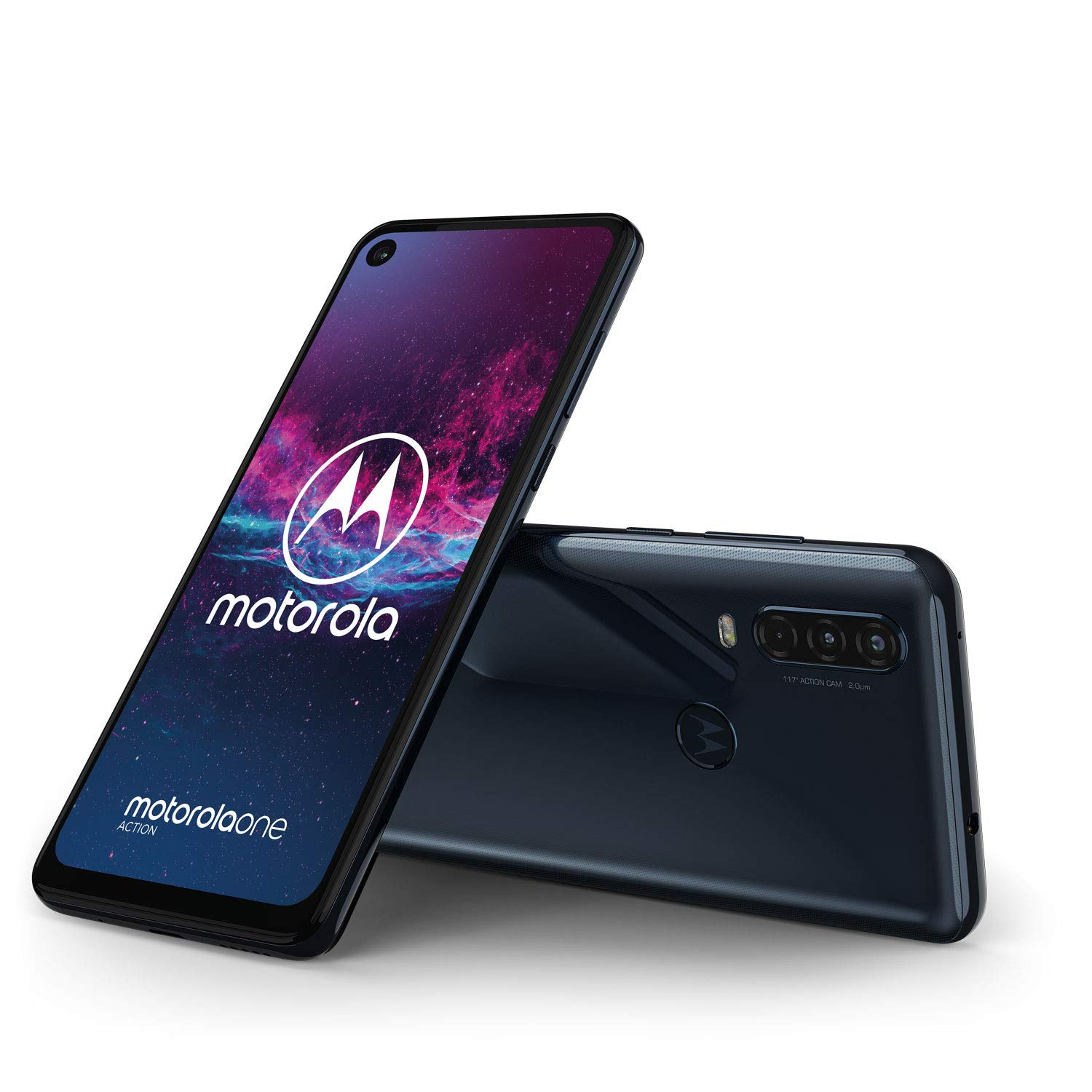motorola One Action, Azul denim, 128 GB, 4 GB RAM, 6.3", Samsung Exynos 9609, 3500 mAh, Android