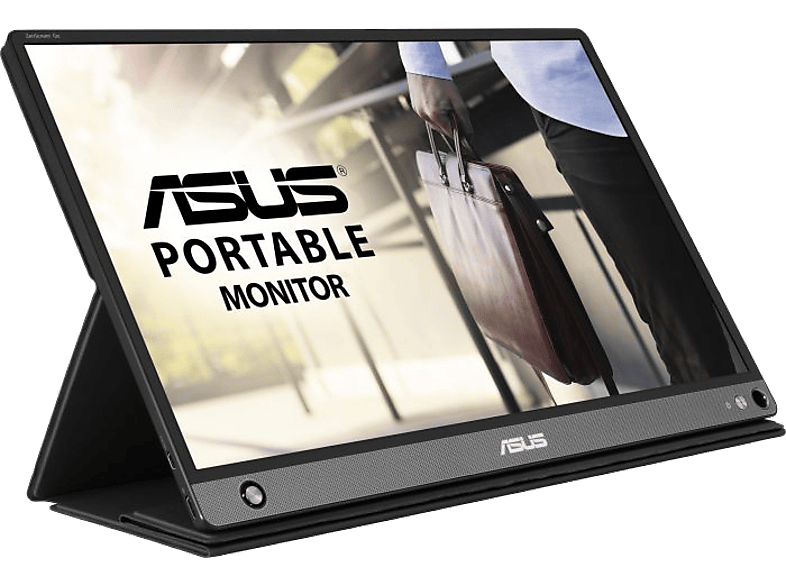 ASUS Monitor ZenScreen Go MB16AHP schwarz, 15.6 Zoll (90LM04T0-B01170) 15,6 Zoll Monitor, Full-HD, 5 ms Reaktionszeit, 250 cd/m², 60 Hz, Schwarz