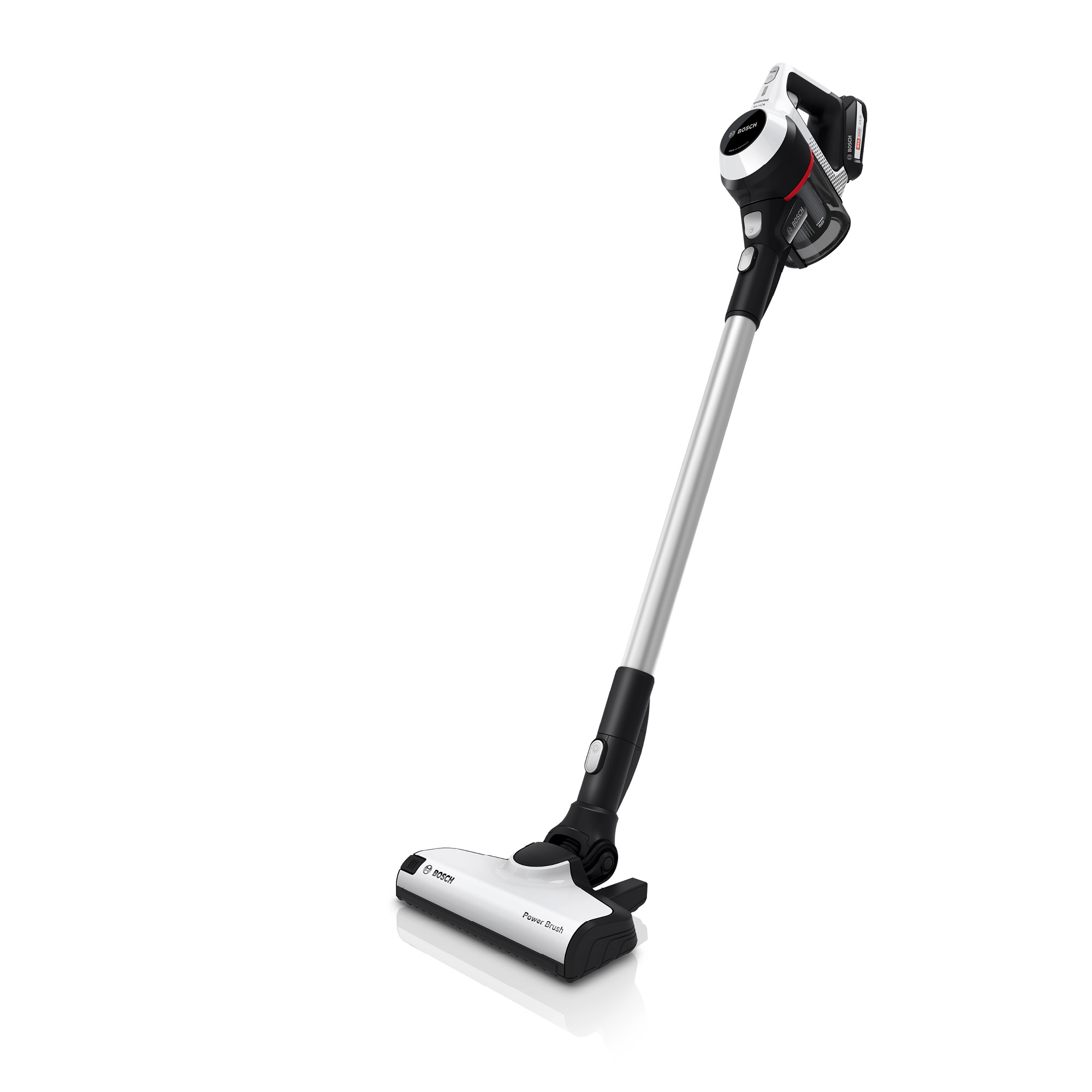 BOSCH Akku-Staubsauger Unlimited Serie | 6 weiß BCS612W Akku-Stielsauger (300 ml, Akkulaufzeit: 30 min, Schwarz)