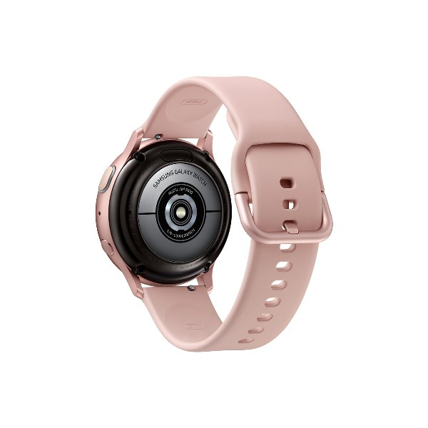 Samsung Galaxy Watch Active2 oro rosa, vista trasera, correa rosa.