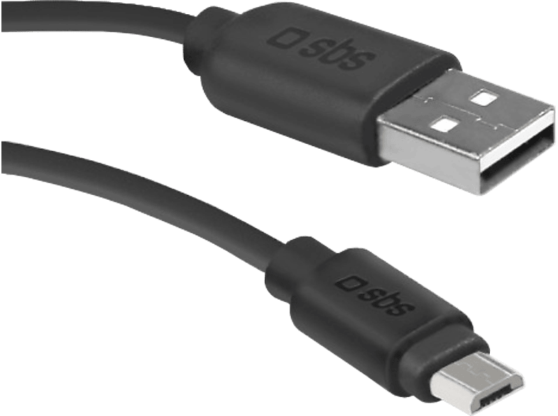 SBS USB / microUSB-kabel Zwart (TECABLEMICRO1KPOS)