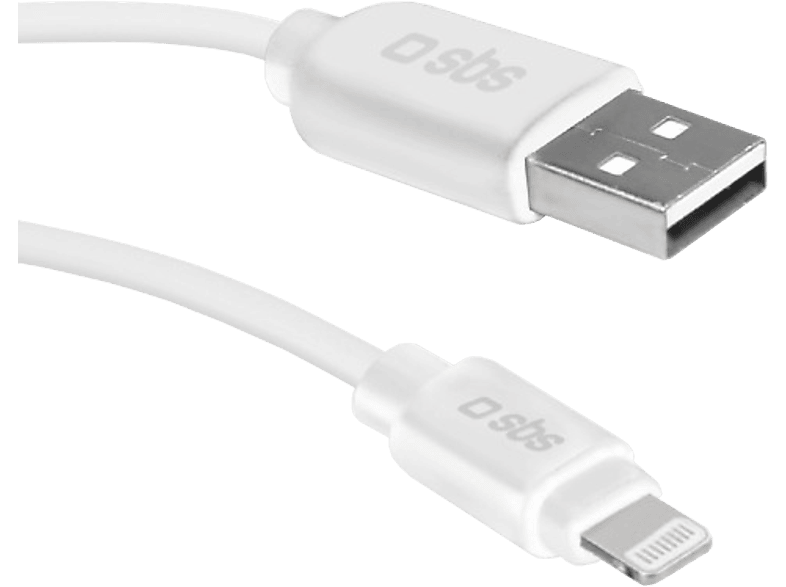 SBS USB / Lightning-kabel Wit (TECABLEUSBIP5WHS)