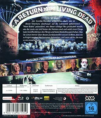 Filmposter für 'Return to the Living Dead' mit Zombies und Text.