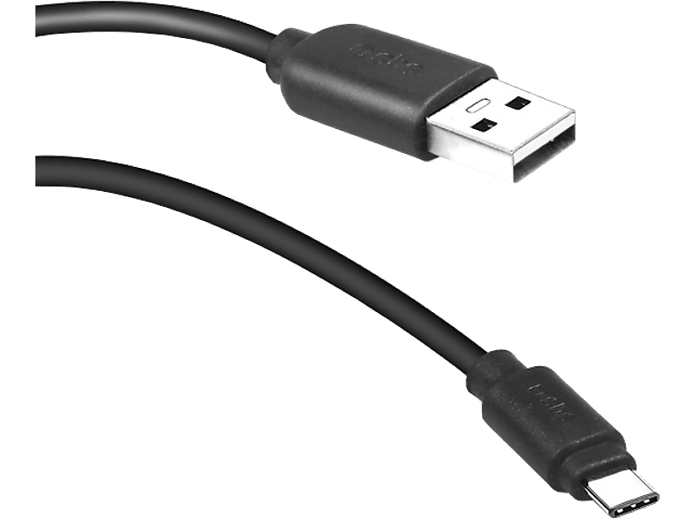 SBS USB / USB-C-kabel Zwart (TECABLETYC1KPOS)