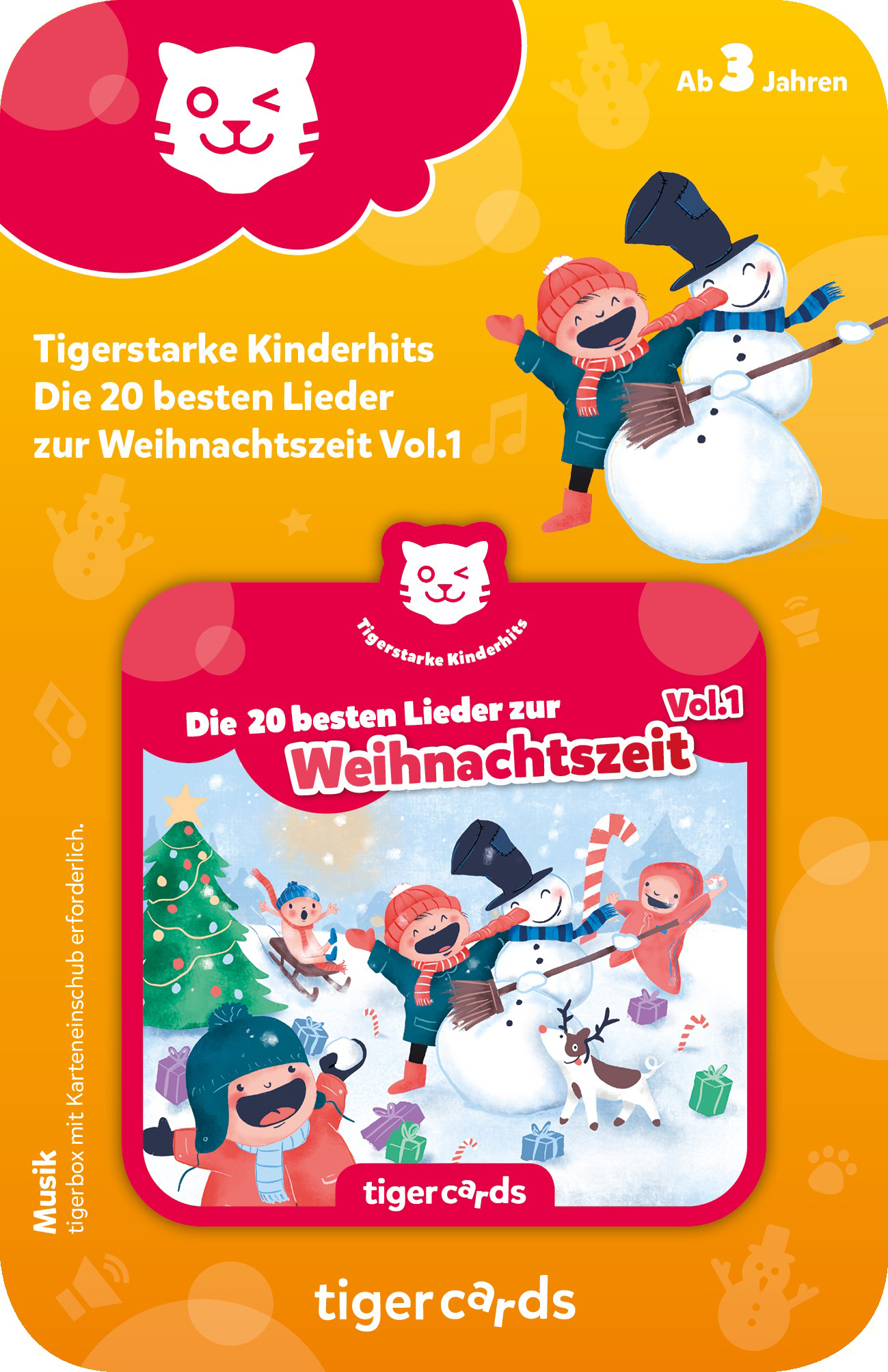 TIGERMEDIA Tigercard Mehrfarbig Die Tigercard, - zur Vol.1 - besten 20 Tigerstarke Lieder Weihnachtszeit Kinderhits