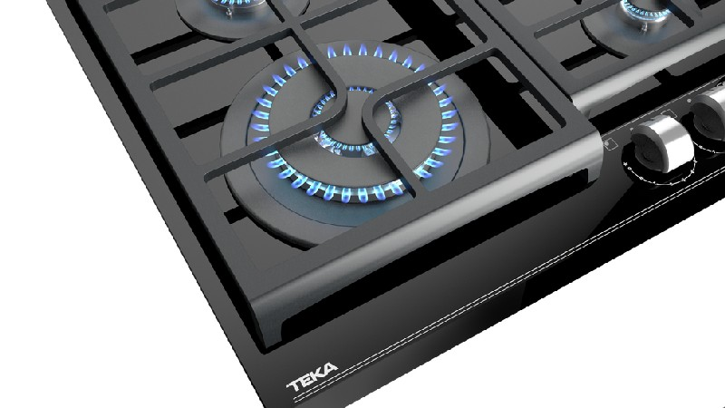 Encimera - Teka GZC 64320, Gas Butano, Inducción, 4 quemadores, 26 cm, Negro