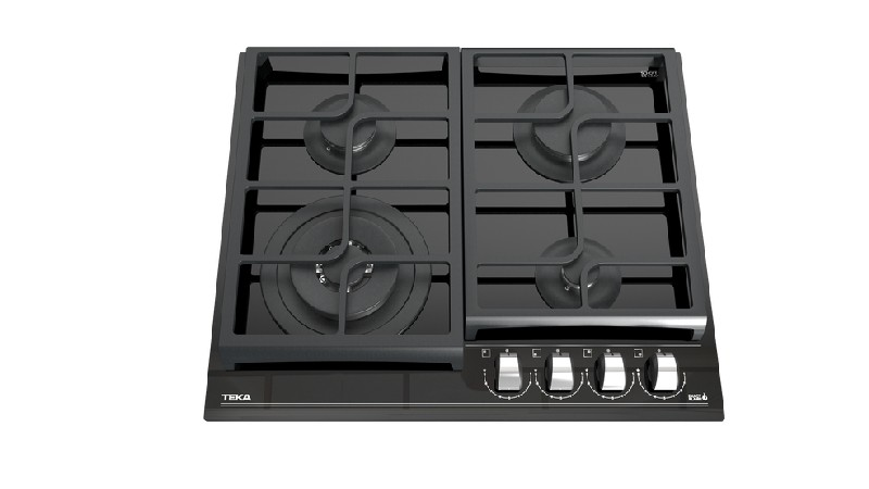 Encimera - Teka GZC 64320, Gas Butano, Inducción, 4 quemadores, 26 cm, Negro