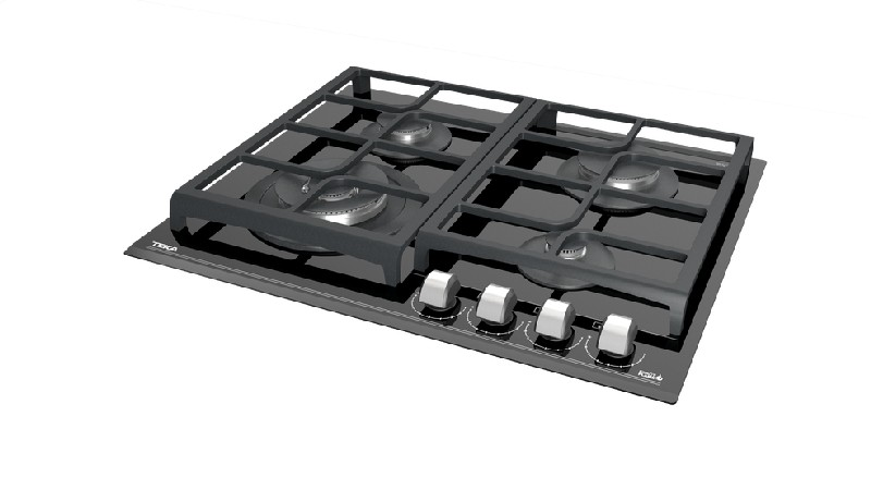 Encimera - Teka GZC 64320, Gas Butano, Inducción, 4 quemadores, 26 cm, Negro