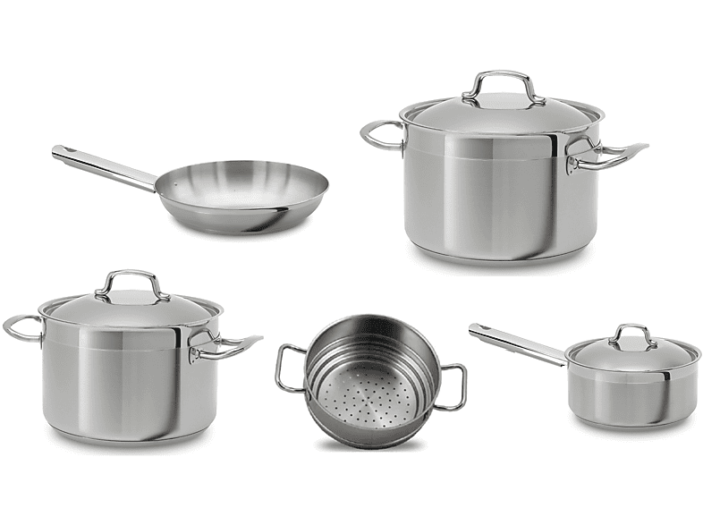 Batería de cocina | Teka Set 7 Piezas: 2 Cazuelas 24 y 20cm + Sartén 26cm + Olla 24cm + Cazo 16cm