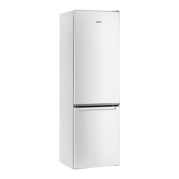 Refrigerador Whirlpool blanco con cajón congelador en la parte inferior.