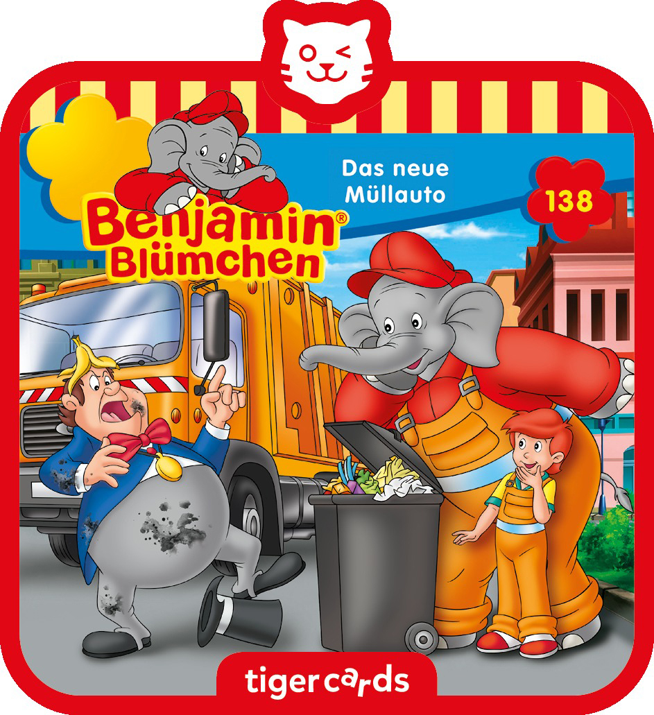 Cover eines Kinderbuchs. Zeichentrickfiguren und ein Müllwagen.