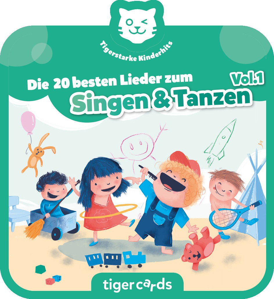 Kinder malen und spielen mit Spielzeug, einem Ballon und einem Hasen.