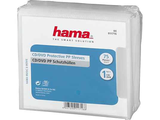 HAMA 00011716 - Custodia per CD/DVD (Trasparente/Blu)