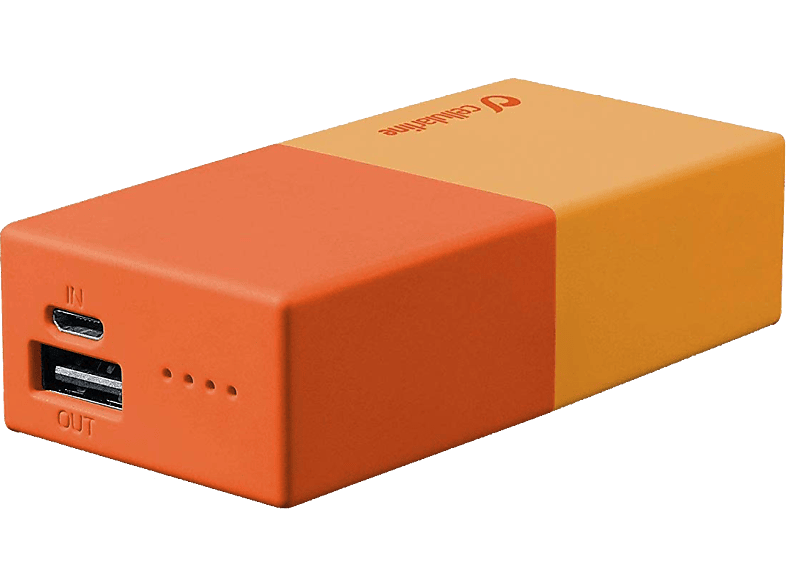 CELLULARLINE Powerbank Sylecolor 5000 mAh Oranje (FREEPSMART5000O)