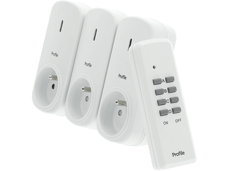 Profile Stopcontacten Rf Met Afstandsbediening 1000w (3 Stuks) (157079)