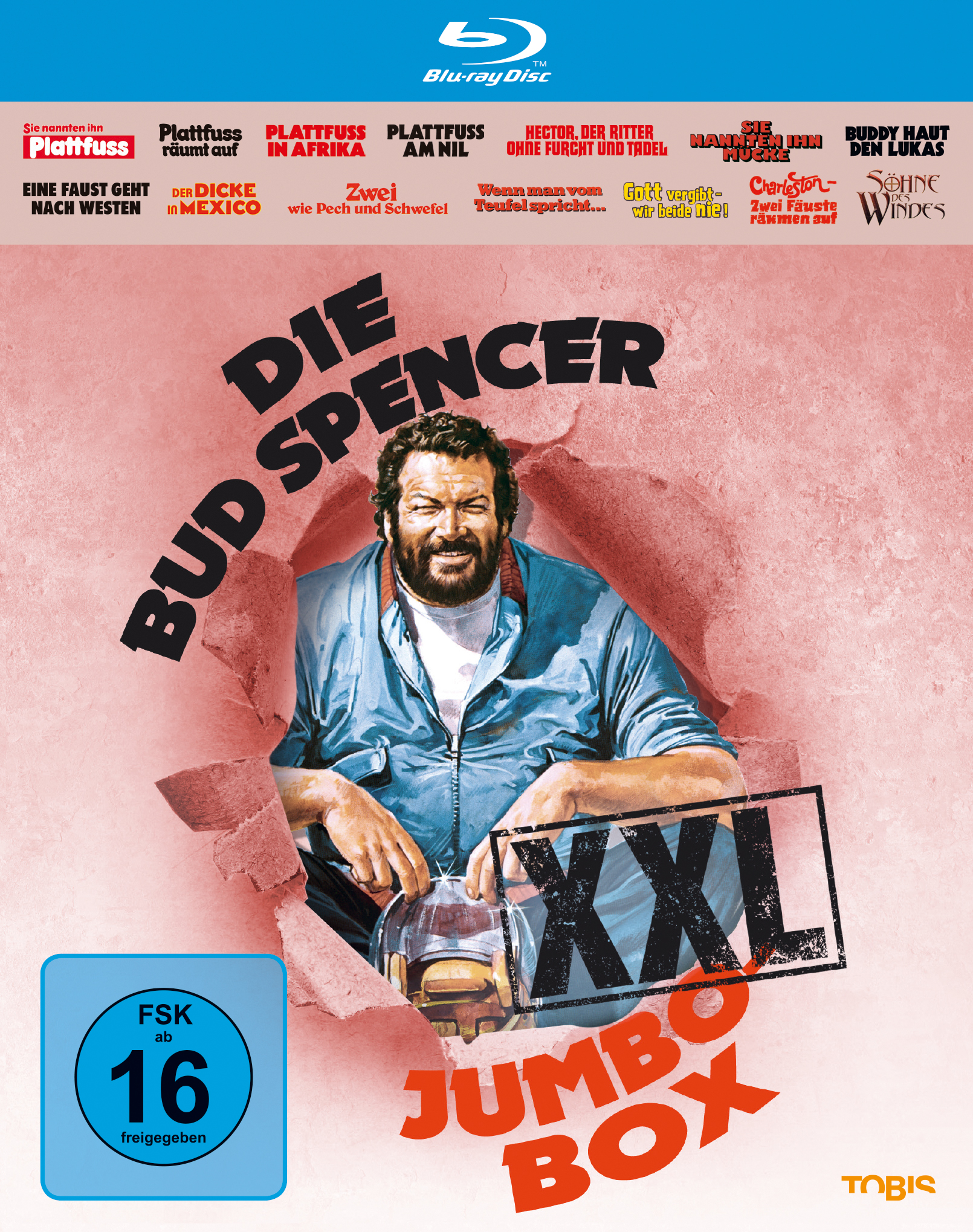 Bud Spencer Blu-ray Disc Cover, Filmtitel 'Die Spencer', Bild von Bud Spencer.
