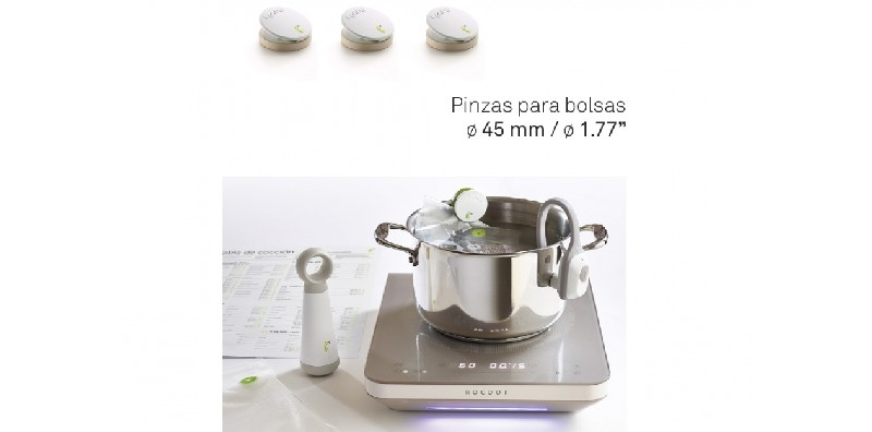 Kit Placa portátil - Cata Rocook Starter Kit GR, Inducción, Control temperatura y tiempo, Gris + Accesorios