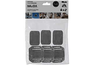 Soportes Adhesivos  - Nilox 13NXAKKI00001, (3 Planos + 3 curvos),  Negro