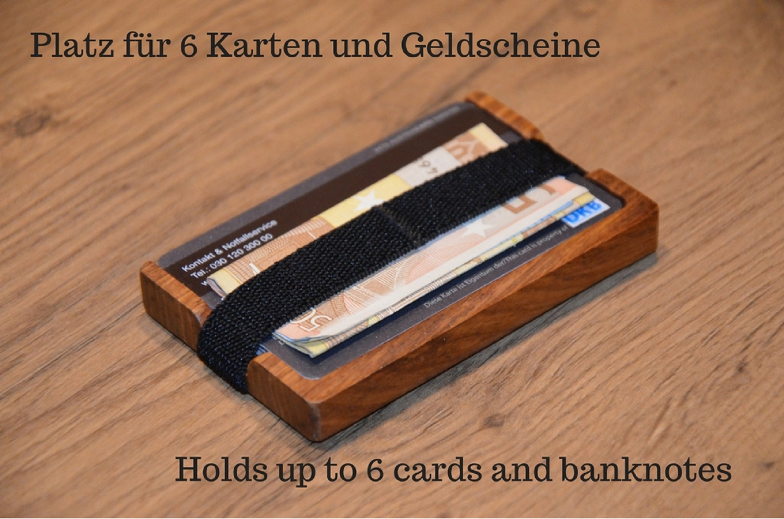 Edelholz Wallet MAKAKAONTHERUN Rosenholz Slim