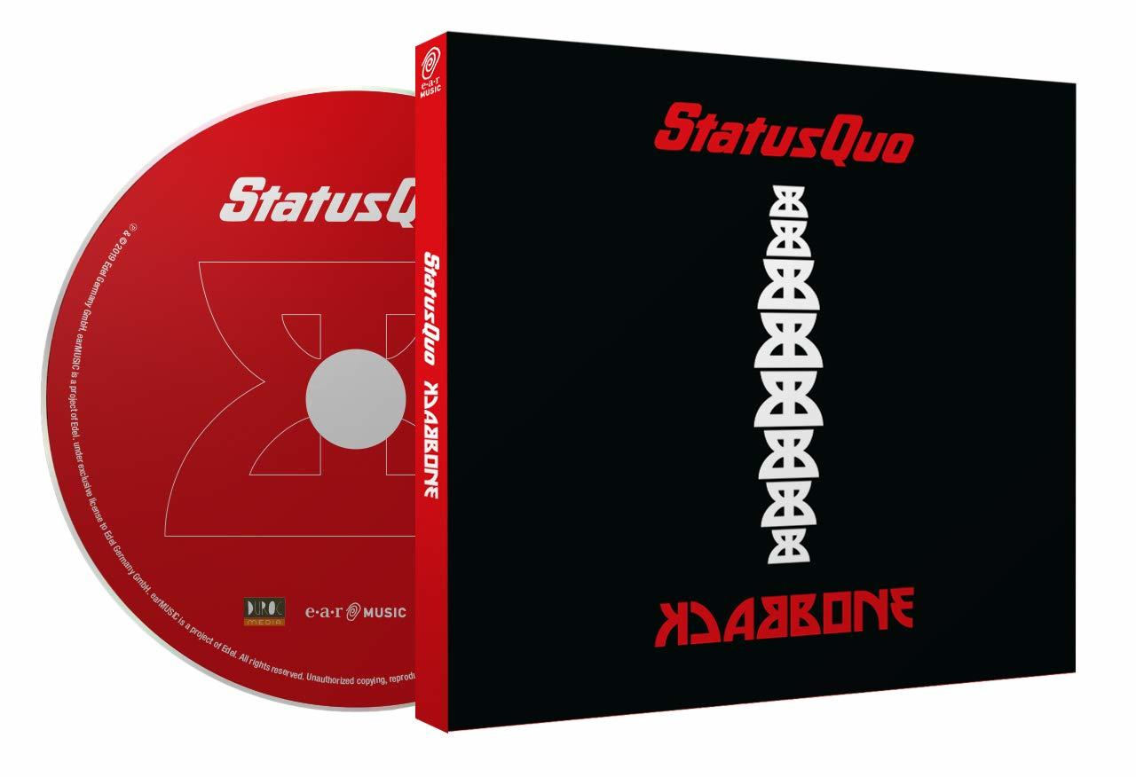 CD-Hülle mit roter CD. Auf der Hülle steht Status Quo. Die CD hat ein rot-weißes Logo.