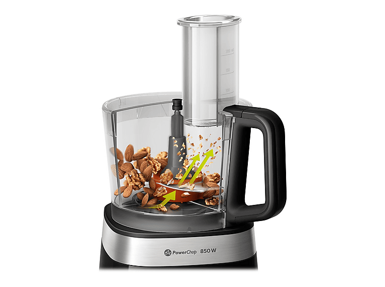 Philips Küchenmaschine HR7530/10 Food Prozessor 850, schwarz Küchenmaschine Schwarz (Rührschüsselkapazität: 2,1 l, 850 Watt) — Foto 2 von 5