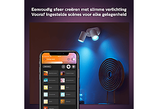 PHILIPS HUE Fugato opbouwspot - wit en gekleurd licht - 2-lichts - wit