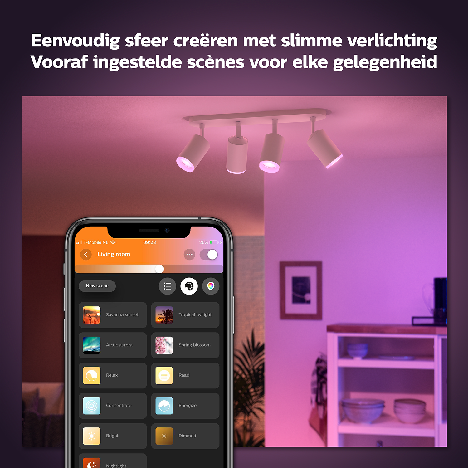 PHILIPS HUE Fugato opbouwspot - wit en gekleurd licht - 4-lichts - wit