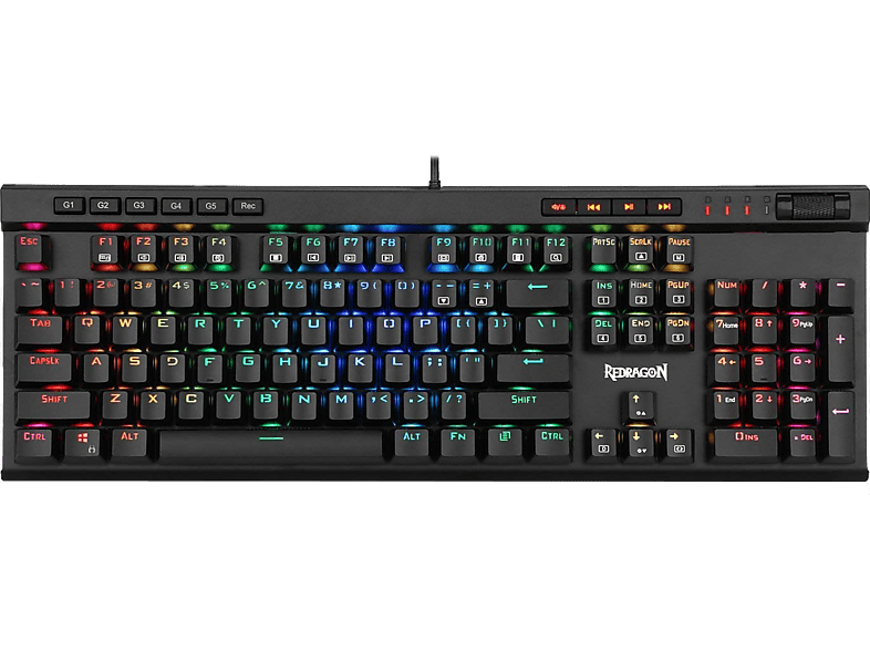 REDRAGON K580 Vata Magyar Kiosztású Mechanikus Gamer Billentyűzet, Brown Switch