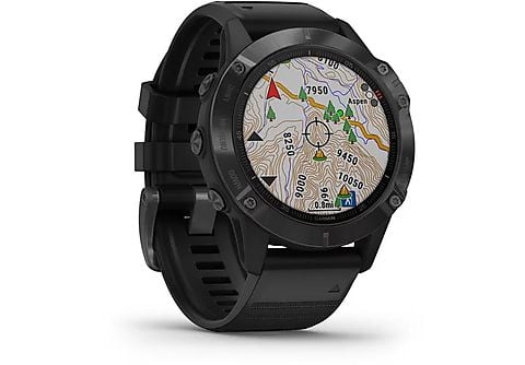 Reloj deportivo - Garmin Fenix 6 Pro, Negro, GPS, Sensores ABC, Aplicaciones deportivas