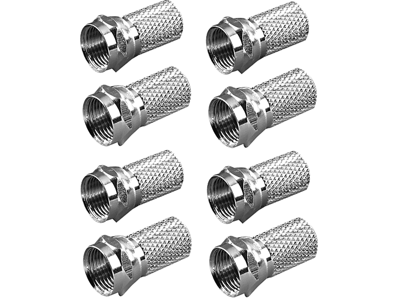 Vivanco 44002 F-Stecker, 7mm, 8 Stk.