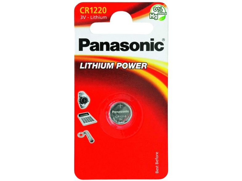 Inleg Ham Verouderd PANASONIC BATTERY Batterij CR1220 Lithium Power 3V (106010641)