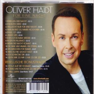 Oliver Haidt - Für Eine Nacht  - (CD)