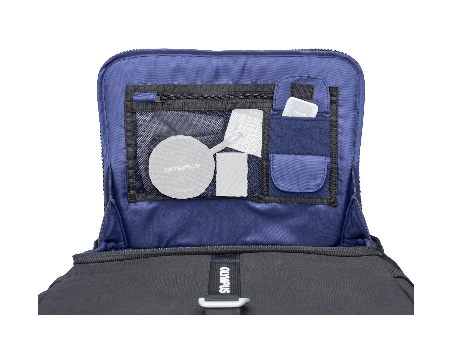 OLYMPUS Kamerarucksack für jeden Tag Kamerarucksack, Grau/Schwarz/Blau