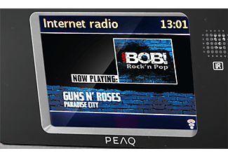 PEAQ PDR261BT-B Internetradio, digital, DAB+, FM, DAB, Bluetooth, Schwarz/Grau