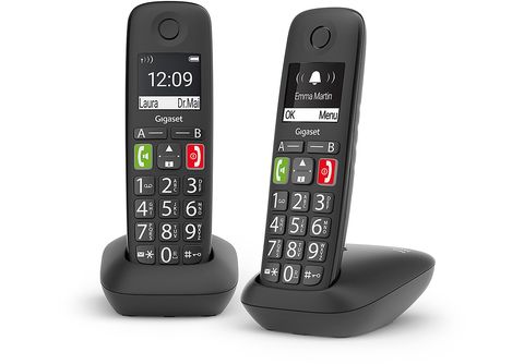 Telefon Schnurloses SATURN Telefon Schnurloses Schwarz 2) GIGASET in kaufen | E290 DUO Mobilteile: (