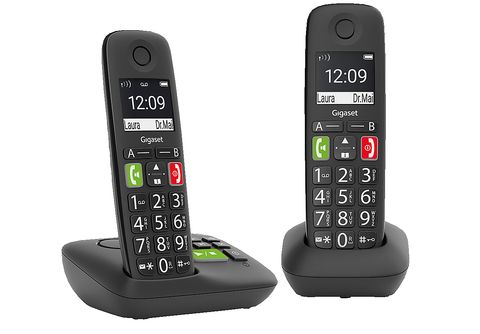 GIGASET E290A in SATURN Telefon Telefon Schwarz | 2) Schnurloses ( kaufen DUO Mobilteile: Schnurloses