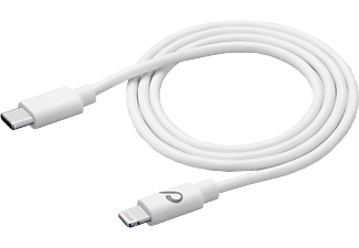 CELLULARLINE Power Cable 60 cm - USB-C auf Lightning Datenkabel (Weiss)