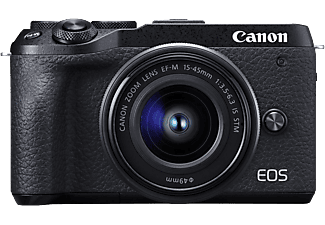 CANON EOS M6 Mark II Body + EF-M 15-45mm f/3.5-6.3 IS STM + EVF-DC2 - Fotocamera Nero