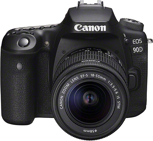 CANON EOS 90D Kit Spiegelreflexkamera, 32,5 Megapixel, 18-55mm Objektiv (EF-S, IS II, STM), Touchscreen Display, WLAN, Schwarz