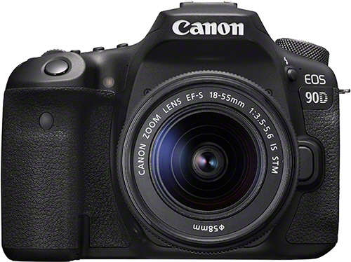 CANON EOS 90D Kit Spiegelreflexkamera, 32,5 Megapixel, 18-55mm Objektiv (EF-S, IS II, STM), Touchscreen Display, WLAN, Schwarz