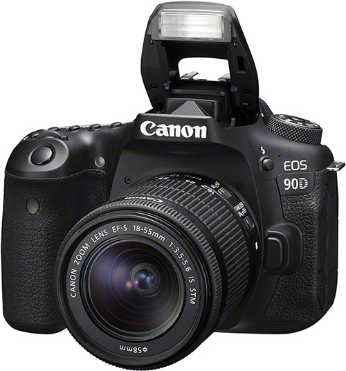 CANON EOS 90D Kit Spiegelreflexkamera, 32,5 Megapixel, 18-55mm Objektiv (EF-S, IS II, STM), Touchscreen Display, WLAN, Schwarz