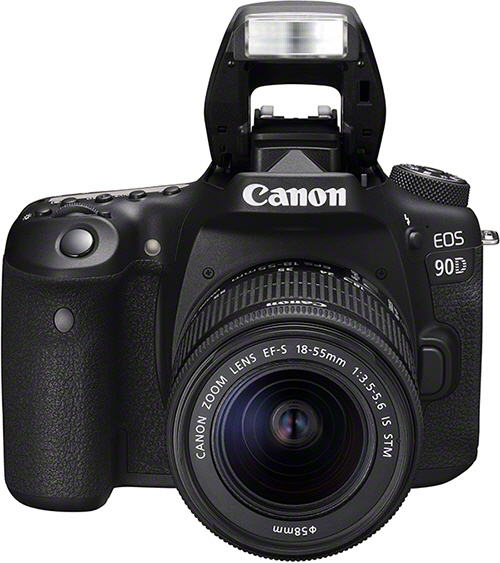 CANON EOS 90D Kit Spiegelreflexkamera, 32,5 Megapixel, 18-55mm Objektiv (EF-S, IS II, STM), Touchscreen Display, WLAN, Schwarz