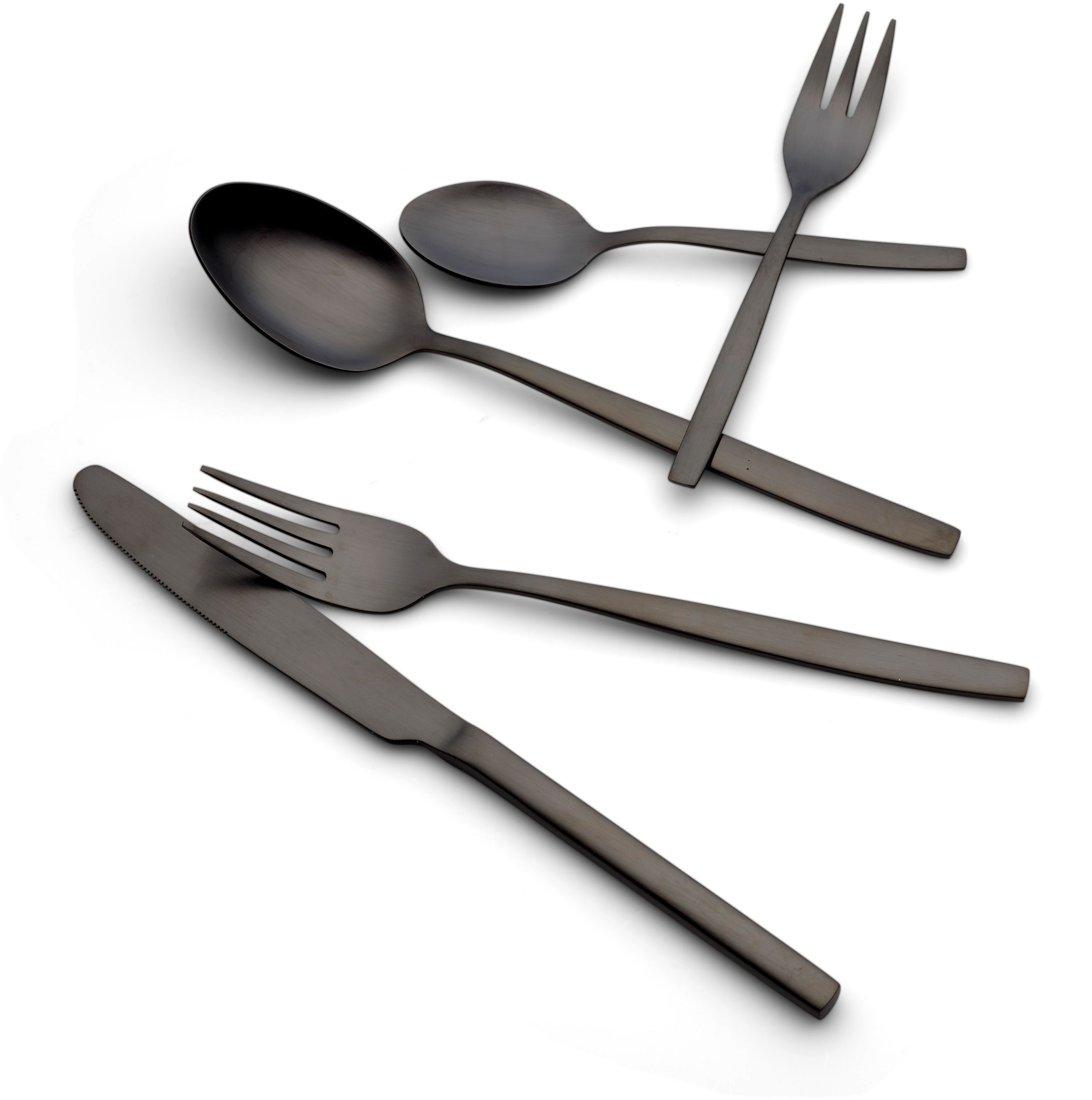 ECHTWERK EW-BS-3055S Positano Black Edition 30-tlg. Besteck-Set Schwarz
