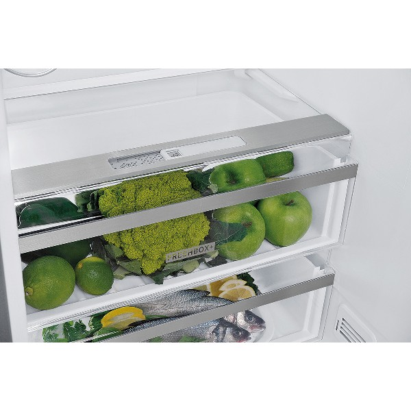 Frigorífico combi - Whirlpool W7 931T MX H, 368 l, Total No Frost, 201.1 cm, Display exterior, 37 dB, Inox